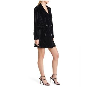 FLORET STUDIOS Long Sleeve Crushed Velvet Blazer Dress L